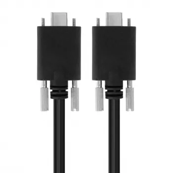 EXSYS USB 3.2 Gen 2x1 Type-C kabel met kartelschroeven, 3,0m, zwart EX-K1592V-3.0
