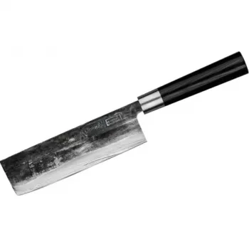 SAMURA SP5-0220 3-delige keukenmessenset, AUS-8 RVS messen, zwarte ABS handvatten, schil-, universeel- en koksmes