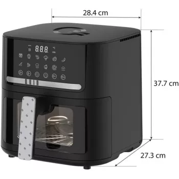 QUIN YJ-6505ADV digitale heteluchtfriteuse 6,5L zwart