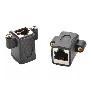 EXSYS EX-49306 Cat.5e RJ45 bus-naar-bus keystone adaptermodule, zwart