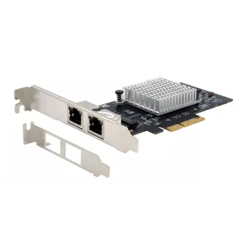 EXSYS EX-60202 dual 1 Gigabit Ethernet PCIe x4 kaart, Intel I350-AM2 chipset, 2x RJ45, low profile beugel meegeleverd