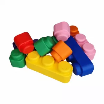 Gerardo's Toys GT3105 zachte bouwstenen set, 42 delen, EVA-schuim, meerkleurig, voor kinderen vanaf 12 maanden
