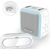 Honeywell DC515SP2L draadloze deurbel met stekkergong en drukknop, 150 m bereik, 6 melodieën, wit