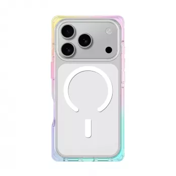 AMAZINGTHING Omni hoes voor iPhone 17 Pro MagSafe-compatibel - transparant regenboog