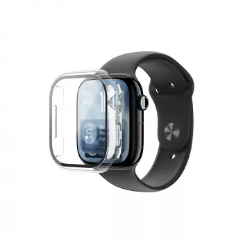 AMAZINGTHING Radix displayschermfolie met hoes voor Apple Watch Series 11 42 mm – transparant