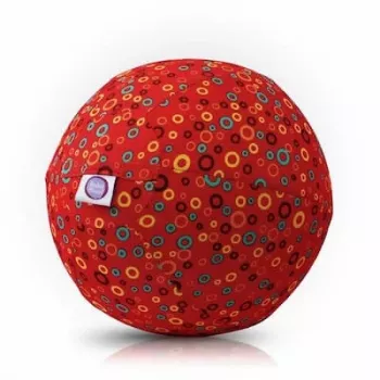 BUBA BLOON Bubabloon latexballon met stoffen hoes, Circles rood