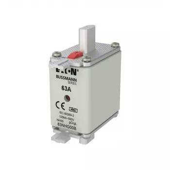Eaton 63NHG00B NH-zekeringpatroon 63 A 500 V AC gG maat 00 met mechanische indicator (3-pack)