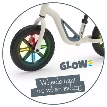 Chillafish Charlie 10 loopfiets, beige, met lichtjes, 1,5-4 jaar