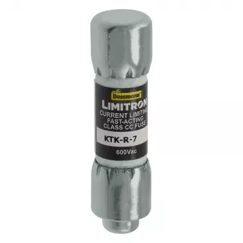 Eaton KTK-R-7 Class CC snelle zekering, 7 A, 600 V AC, 200 kA uitschakelvermogen, 10-pack