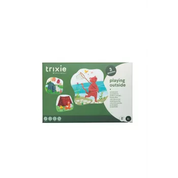 TRIXIE Dog Activity Roll-Out snacksdispenser puzzelspeelgoed, 3 delen, verstelbare moeilijkheidsgraad, binnen & buiten