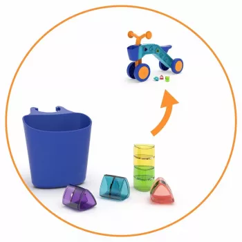 Chillafish Itsibitsi 4-wiel ride-on met mand, blauw/oranje, 1-3 jaar