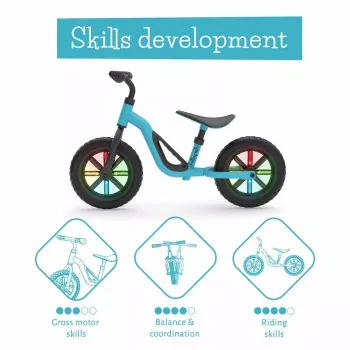 Chillafish Charlie 10 loopfiets, blauw, met LED-lichtwielen, voor kinderen van 18 maanden tot 4 jaar