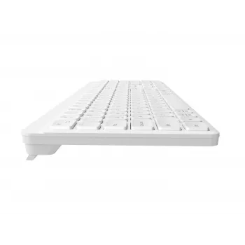 NATEC Tang US draadloos Bluetooth + 2,4 GHz Silent Slim toetsenbord, wit