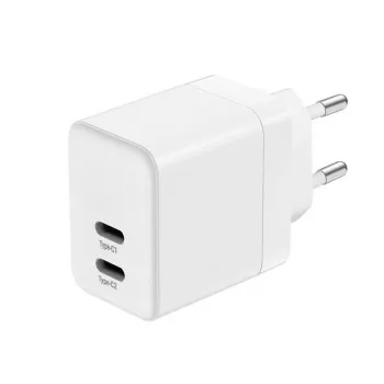 CRONG 35W dual USB-C PD 3.0 PPS GaN wandlader - wit