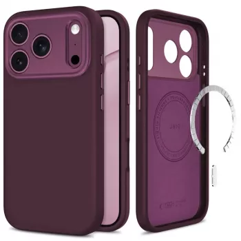 TECH-PROTECT UNIQ MagSafe transparant hoesje voor iPhone 17 Pro Max / 18 Pro Max – Dark Cherry