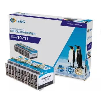 G&G compatibele inktcartridgeset voor Canon PGI-710/CLI-711 – zwart, cyaan, magenta, geel – 4-pack (NP-R-0711 serie) 1P0711-10