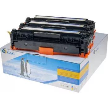 G&G HP125A/CF373AM Compatibel toner-multipack cyaan magenta geel (14993)