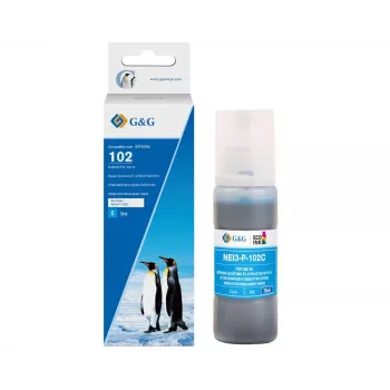 G&G compatibele Epson 102/C13T03R240 cyaan inktfles (20694)