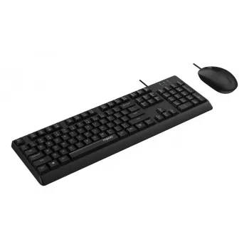 Rapoo NX1500 bedraad toetsenbord- en muisset, full-size QWERTZ, zwart R-13100