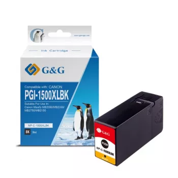 G&G Ninestar compatibele Canon PGI-1500XLBK zwart high yield inktcartridge (9350)