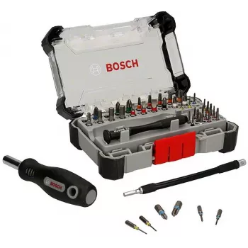 Bosch precisie-schroevendraaier-bitset display, 5 sets met 33 delen (165 totaal), S2-staal, 1/4 inch zeskant, PH/PZ/S/H/T bits, magnetische houder, verkoopdisplay 2607002837,0