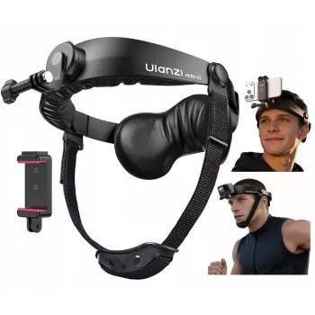 ULANZI hoofdhouders voor action-camera's en smartphones met 360° draaibare telefoonhouder