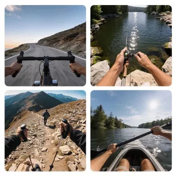 ULANZI hoofdhouders voor action-camera's en smartphones met 360° draaibare telefoonhouder
