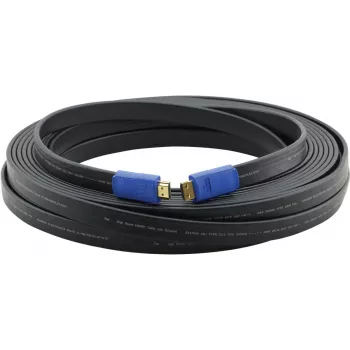 Kramer C-HM/HM/FLAT/ETH-25 high-speed HDMI-kabel met ethernet, 7,6 m, plat, dubbel afgeschermd, zwart 97-01014025