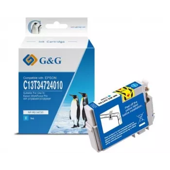 G&G compatibele cyaan inktpatroon voor Epson 34XL (C13T34724012) – High Yield 14614