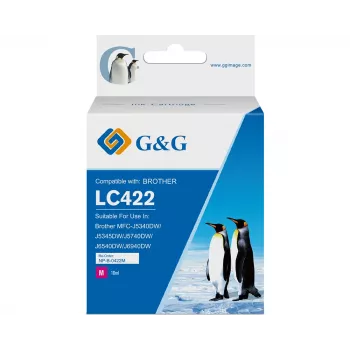 G&G Compatibele Inktpatroon Brother LC422M Magenta (550 pagina's) 20582