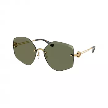 Tory Burch TY6111-334371 dameszonnebril, donkerbruin havana montuur, bruin gradient glazen, 56/16/140 mm