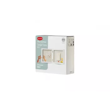 Tiny Love Simple Frame baby handafdruk- of voetafdruk herinneringsset, wit
