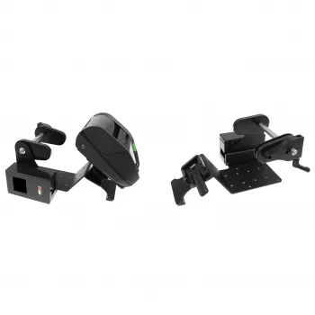 Brodit printerhouder met etikettenrolfunctie voor Zebra Alpha 30L/40L, VESA 75/AMPS, MultiMoveClip, batterij-eliminator (217038)
