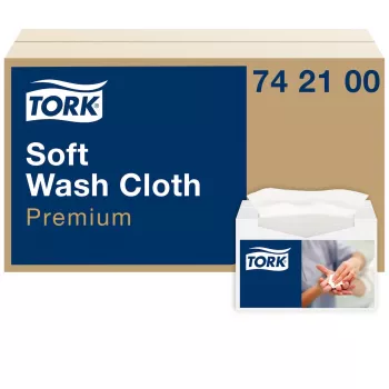 Tork Premium Soft washandjes 1-laags wit, 1080 doekjes (742100)
