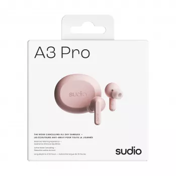 Sudio A3 Pro True Wireless Bluetooth-oordopjes met actieve ruisonderdrukking, roze A1PROPNK