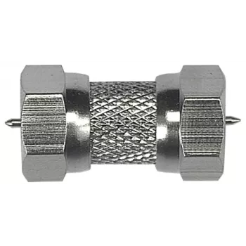 Axing CFA00400 F-type coaxiale koppeling, 100-pack, vernikkeld messing, 75 Ohm, 0-2400 MHz