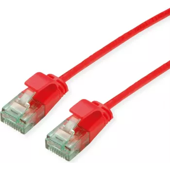 ROLINE RM UTP patchkabel Cat6A/Class EA Slim rood 0,3m 21.45.3411