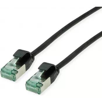 ROLINE RM U/FTP Cat.6A Slim patchkabel, zwart, 0,3 m 21.45.3351