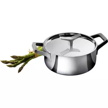 Electrolux E9KLSA11 steelpan met deksel, 3 L, rond, chroom