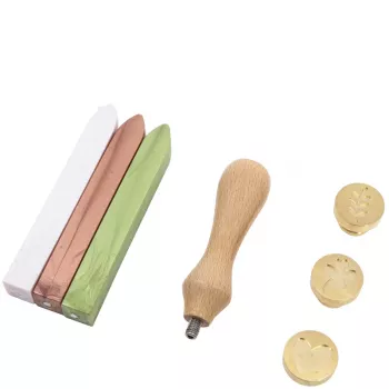 Artoz zegelwax-set lichtroze lichtgroen koper (137605-21)