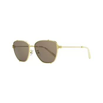 Tory Burch dames TY6105 vierkante zonnebril, donker havanna frame, bruin gradient glazen, 55 mm TY6105-32787N