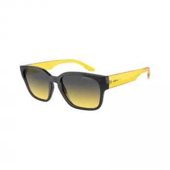 Arnette AN4325-27862Q unisex vierkante zonnebril, grijs montuur, grijze polycarbonaatglazen, 54-19-145 mm