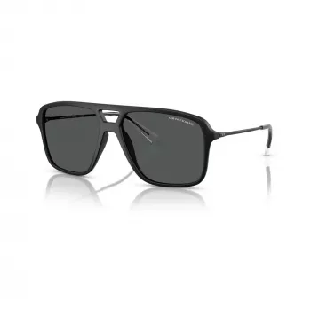 Armani Exchange heren AX4150SU zonnebril, zwart montuur, grijze glazen, 59/15/145 mm AX4150SU80588