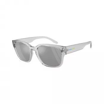 Arnette AN4325-28586G unisex rechthoekige zonnebril, matzwart montuur, donkergrijze glazen, 54-19-145 mm