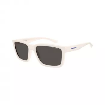Arnette AN4346-296387 herenzonnebril, rechthoekig, matzwart montuur, grijze glazen, 57-18-140 mm