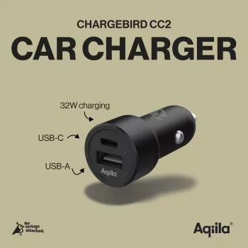 Aqiila CHARGEBIRD CC2 autolader zwart, 32 watt (AQCCCC2CBI403)