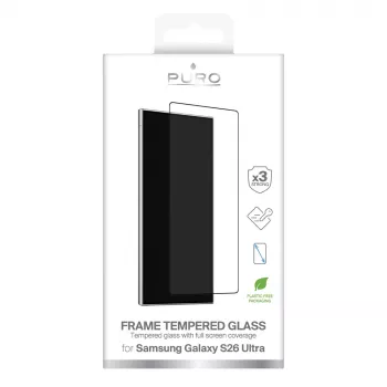 SBS Mobile gehard glas displaybeschermfolie voor Samsung Galaxy S26 Ultra - 9H hardheid, HD helder, blaasvrij, 1-pack PUSDGFRS26USGBLK
