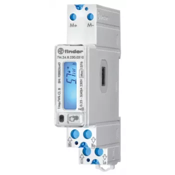 Finder 7M.24.8.230.0310 eenfasige digitale wisselstroom-energiemeter 40 A MID-conform
