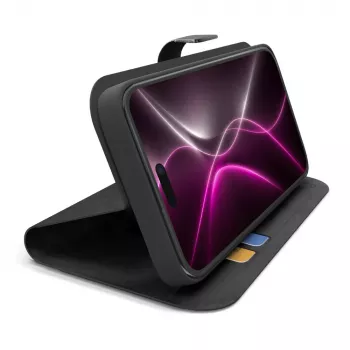 SBS Wallet Smart hoes voor iPhone 18 Pro Max met wallet en standaard - zwart