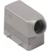 ILME MHO16.25 gegoten aluminium kapbehuizing, maat 77.27, zijingang, M25-schroefdraad, 4-schroefsvergrendeling, grijs